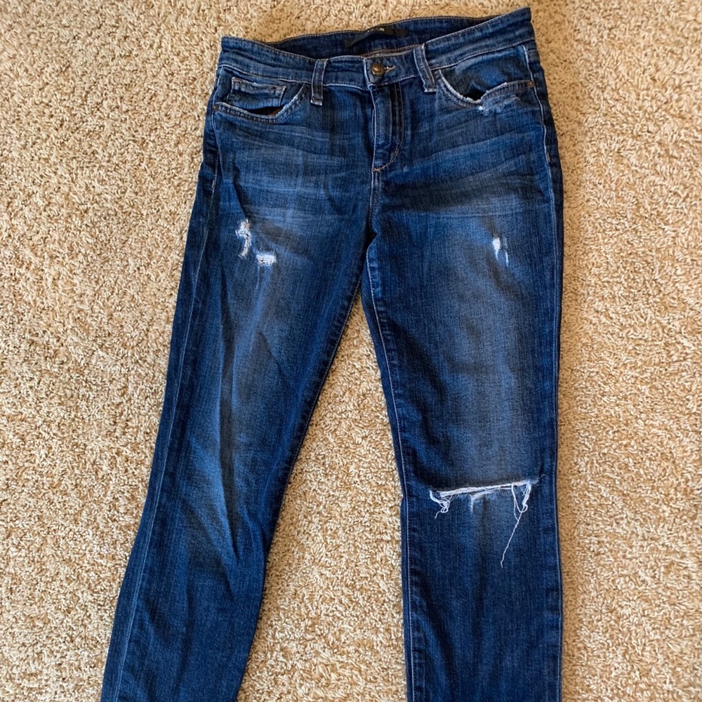 Blue Straight Leg Ripped Joe’s Jeans